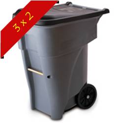 Contenedor de basura reciclaje Contenedor con tapa y ruedas