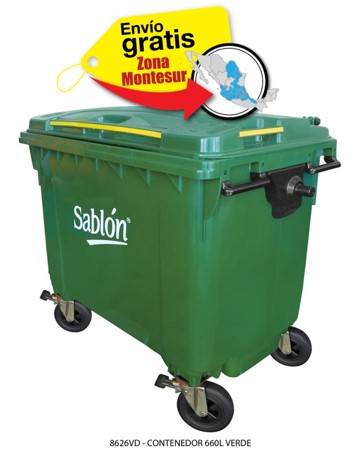 Contenedor de basura 660lts Sablon 8626VD