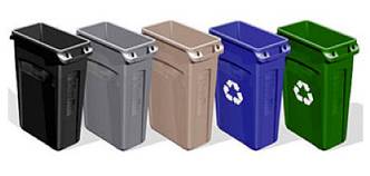 Contenedor de basura reciclaje Contendor Slim Jim para desperdicios